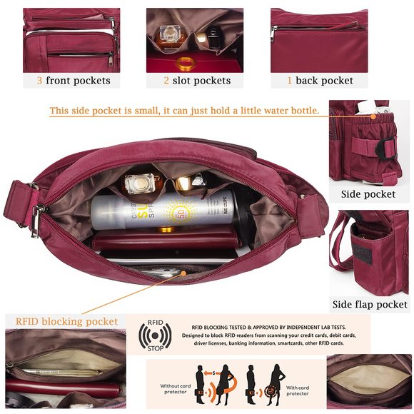 Rfid Anti Thief Crossbody Bag Waterproof Shoulder Bag Messenger Bag :) - Picture 5 of 6